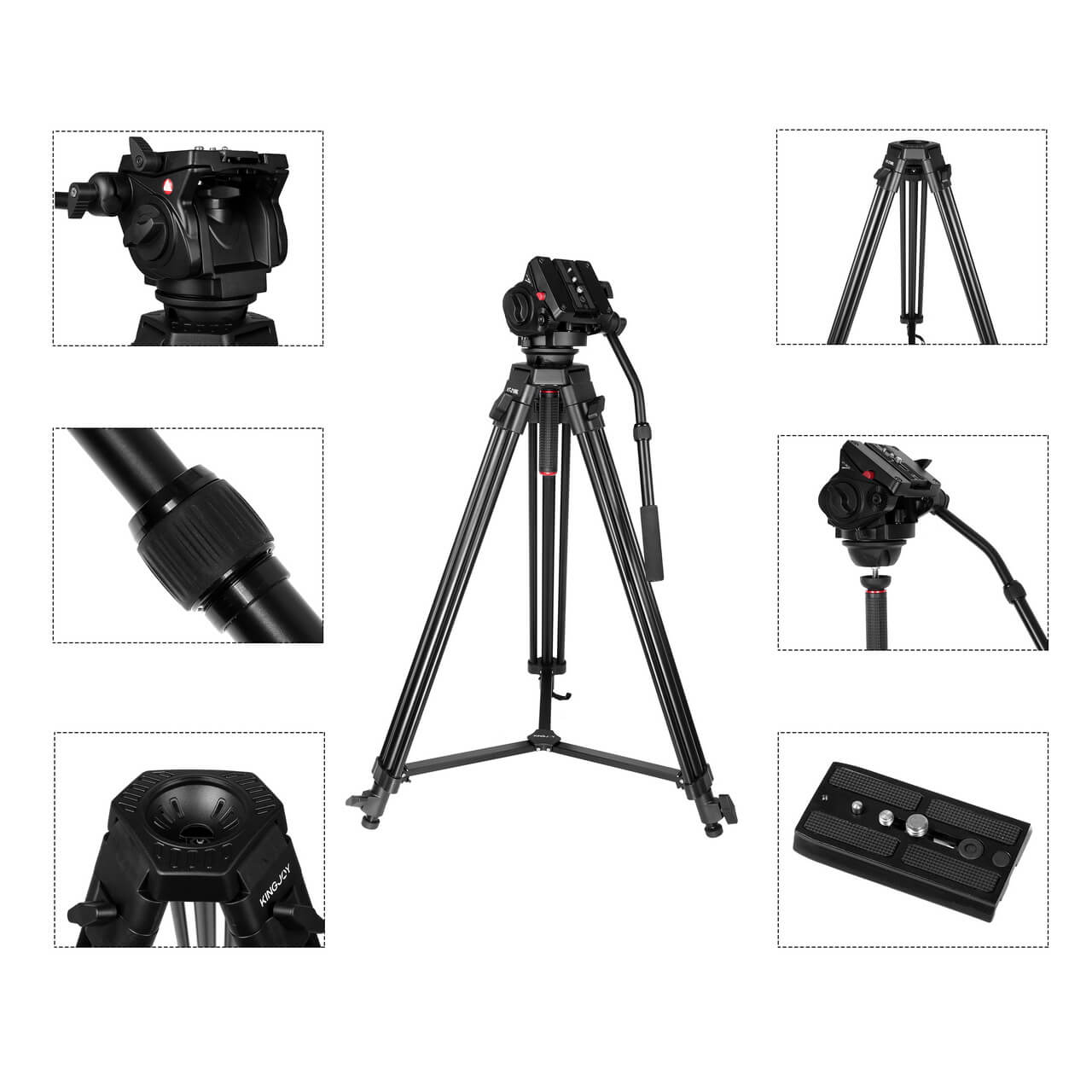 General-Egypt-KINGJOY-professional-heavy-video-tripod-VT-2100Lhead-VT-3530-11-1